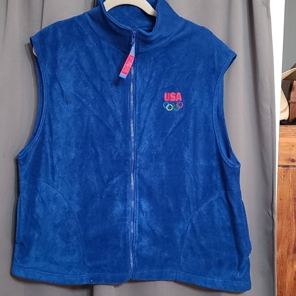 United States Oltmpic‎ Committee fleece vest sZ XL